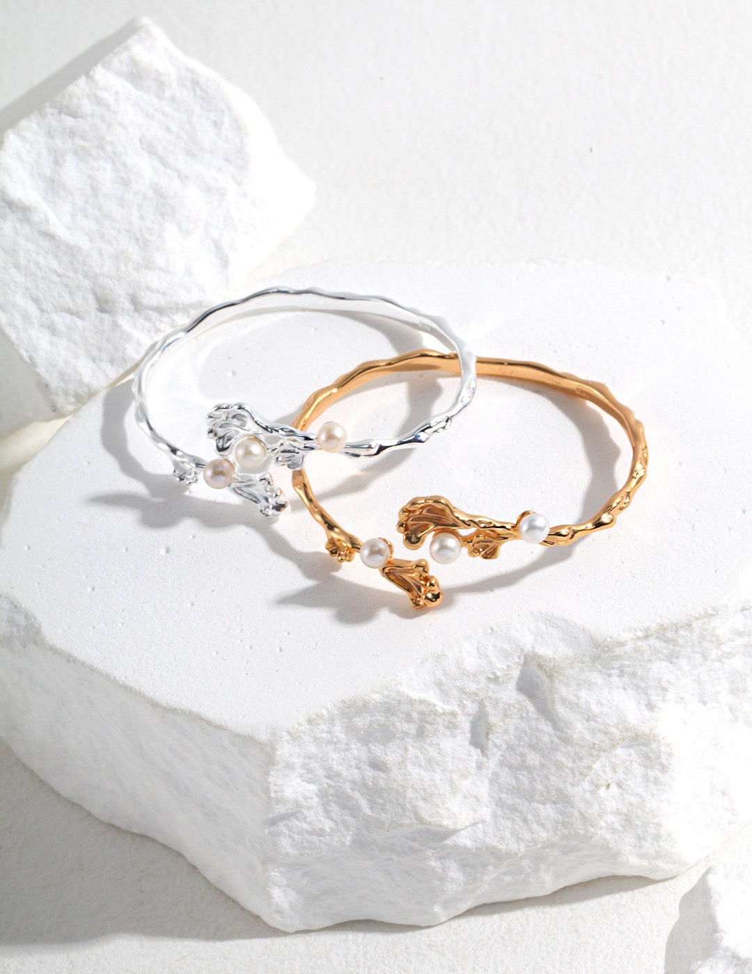 WAVE | STERLING SILVER PEARL BRACELET